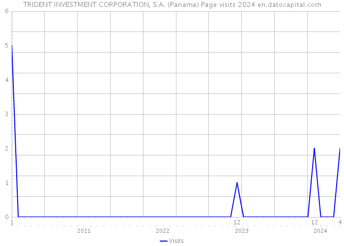 TRIDENT INVESTMENT CORPORATION, S.A. (Panama) Page visits 2024 