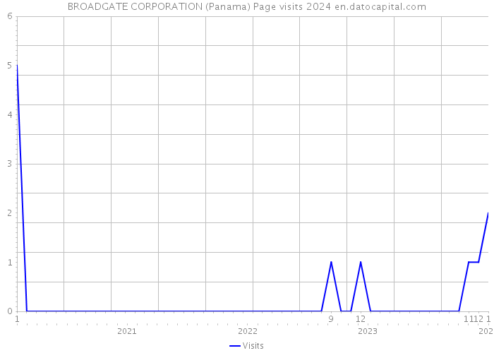 BROADGATE CORPORATION (Panama) Page visits 2024 