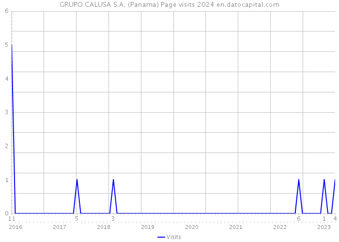 GRUPO CALUSA S.A. (Panama) Page visits 2024 