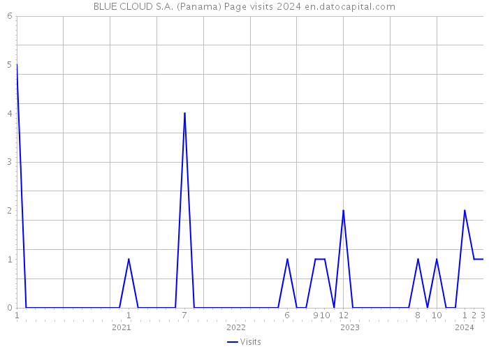 BLUE CLOUD S.A. (Panama) Page visits 2024 