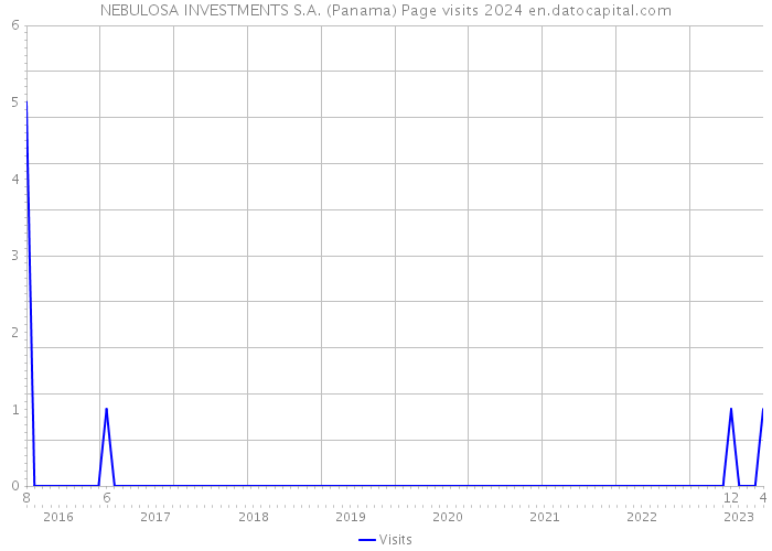 NEBULOSA INVESTMENTS S.A. (Panama) Page visits 2024 