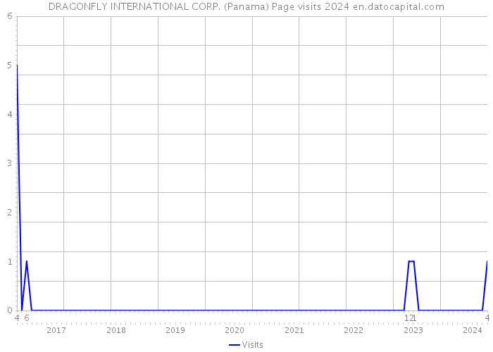 DRAGONFLY INTERNATIONAL CORP. (Panama) Page visits 2024 