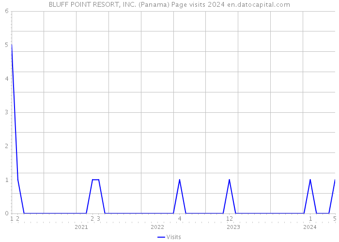 BLUFF POINT RESORT, INC. (Panama) Page visits 2024 
