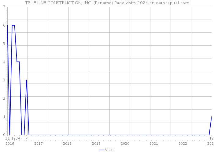 TRUE LINE CONSTRUCTION, INC. (Panama) Page visits 2024 