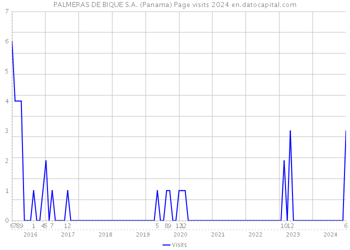 PALMERAS DE BIQUE S.A. (Panama) Page visits 2024 
