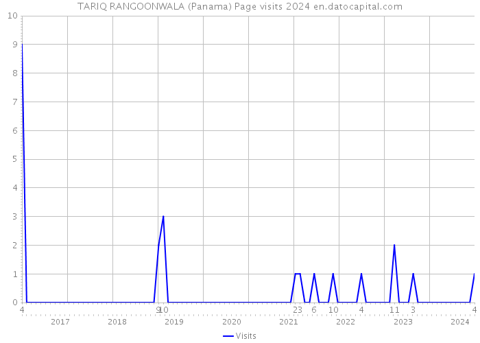 TARIQ RANGOONWALA (Panama) Page visits 2024 