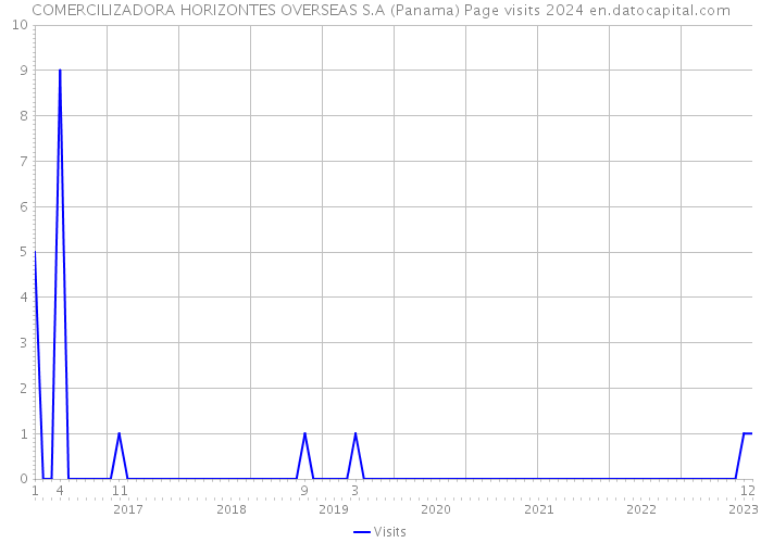 COMERCILIZADORA HORIZONTES OVERSEAS S.A (Panama) Page visits 2024 