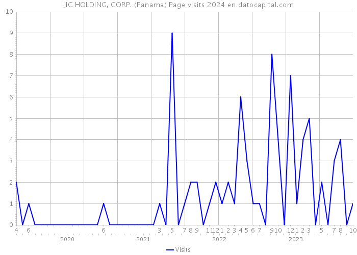 JIC HOLDING, CORP. (Panama) Page visits 2024 