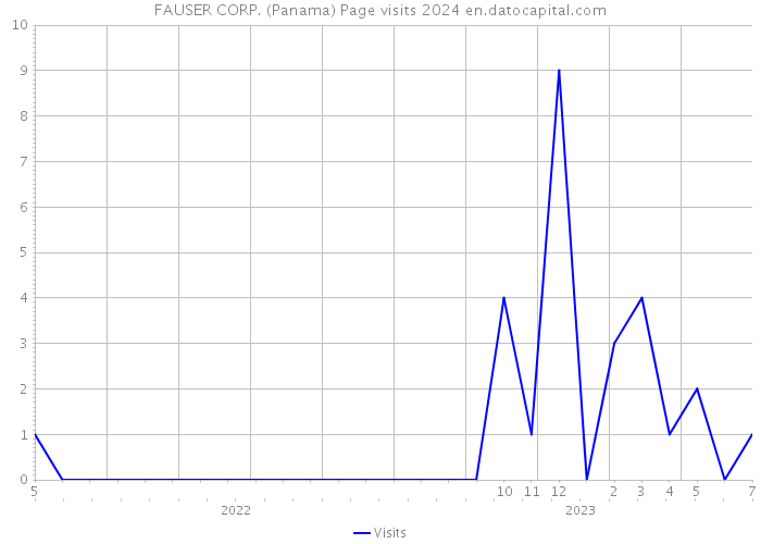 FAUSER CORP. (Panama) Page visits 2024 