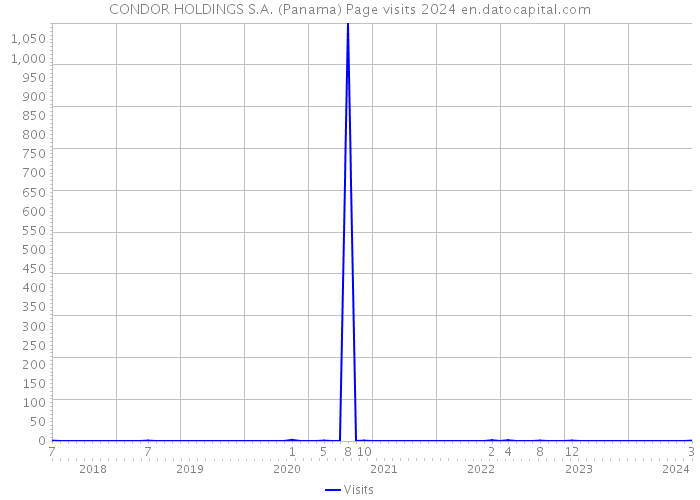 CONDOR HOLDINGS S.A. (Panama) Page visits 2024 