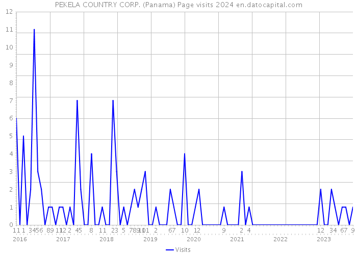 PEKELA COUNTRY CORP. (Panama) Page visits 2024 