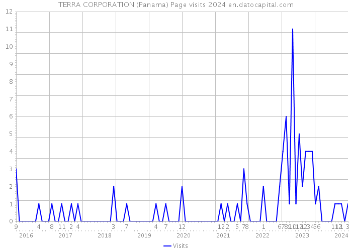 TERRA CORPORATION (Panama) Page visits 2024 