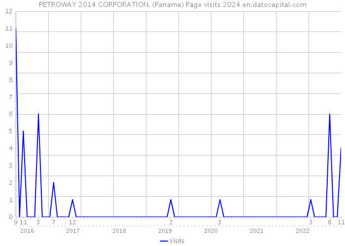 PETROWAY 2014 CORPORATION. (Panama) Page visits 2024 