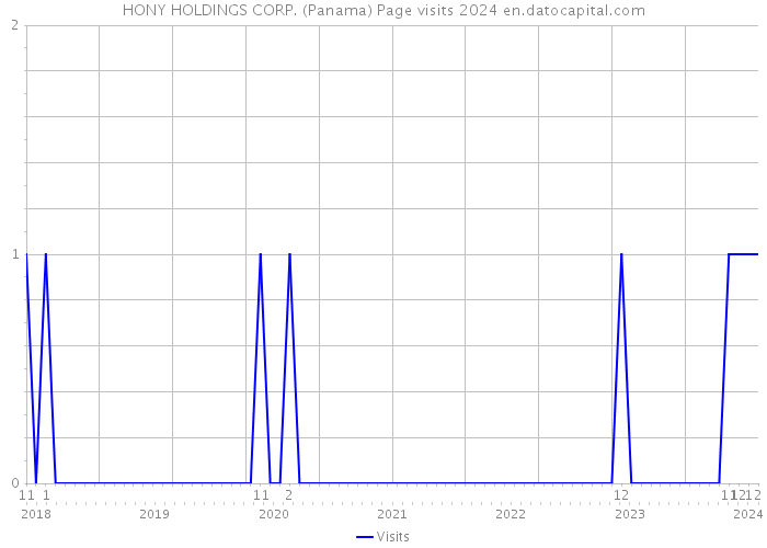 HONY HOLDINGS CORP. (Panama) Page visits 2024 