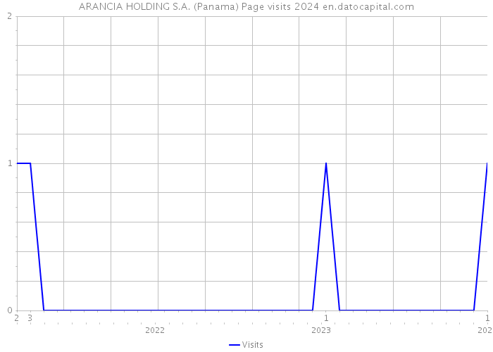 ARANCIA HOLDING S.A. (Panama) Page visits 2024 