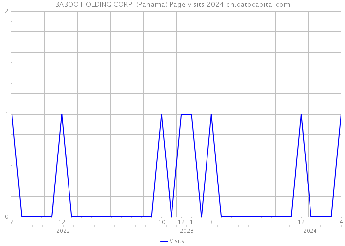 BABOO HOLDING CORP. (Panama) Page visits 2024 