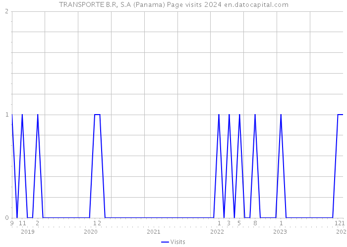 TRANSPORTE B.R, S.A (Panama) Page visits 2024 