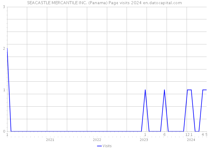 SEACASTLE MERCANTILE INC. (Panama) Page visits 2024 