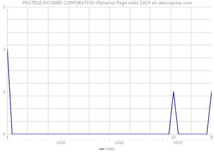 PROTEGE INCOMES CORPORATION (Panama) Page visits 2024 