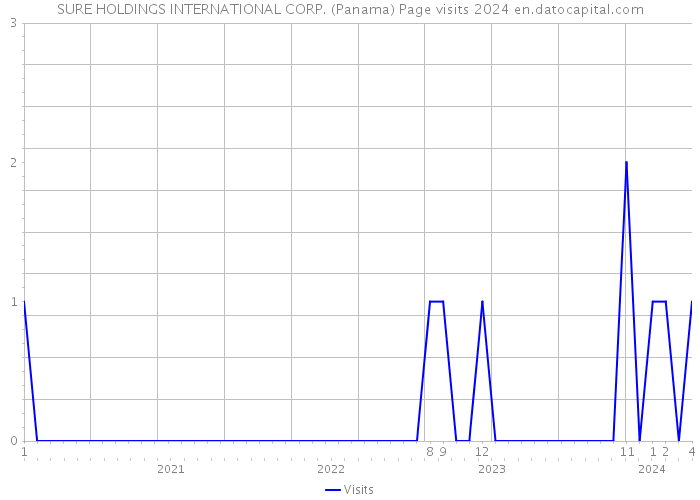 SURE HOLDINGS INTERNATIONAL CORP. (Panama) Page visits 2024 