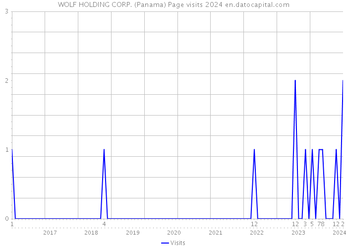 WOLF HOLDING CORP. (Panama) Page visits 2024 