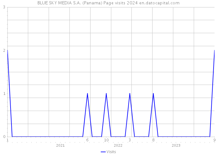 BLUE SKY MEDIA S.A. (Panama) Page visits 2024 
