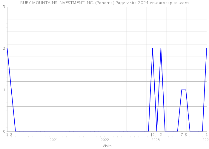 RUBY MOUNTAINS INVESTMENT INC. (Panama) Page visits 2024 