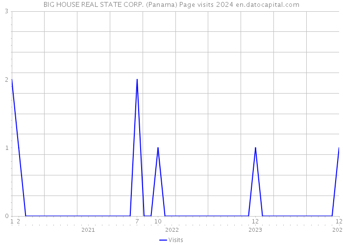 BIG HOUSE REAL STATE CORP. (Panama) Page visits 2024 