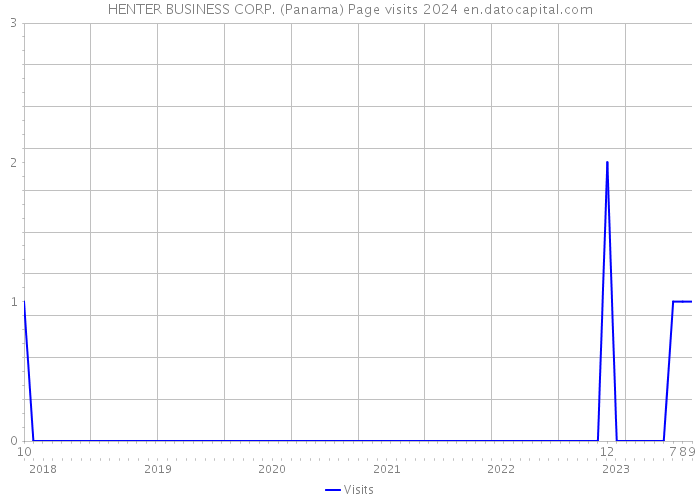 HENTER BUSINESS CORP. (Panama) Page visits 2024 