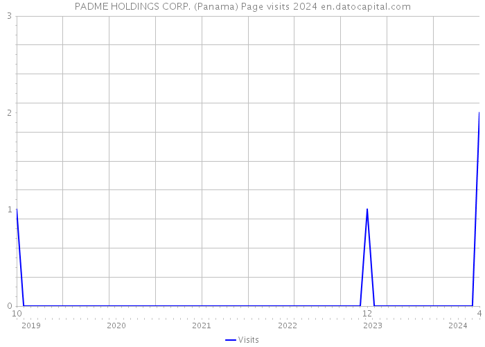 PADME HOLDINGS CORP. (Panama) Page visits 2024 