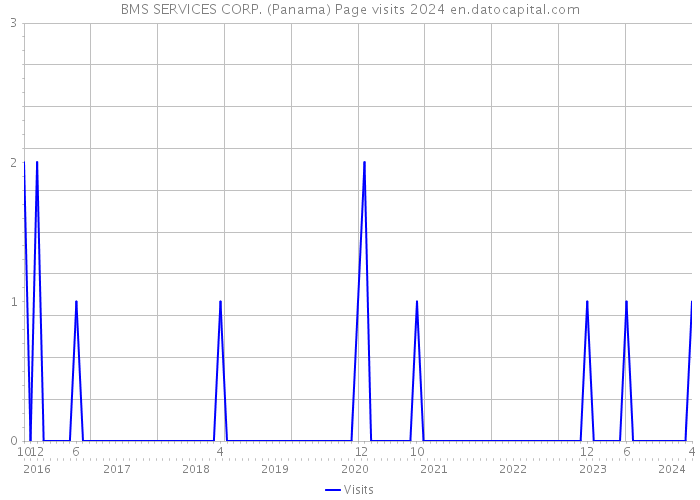 BMS SERVICES CORP. (Panama) Page visits 2024 