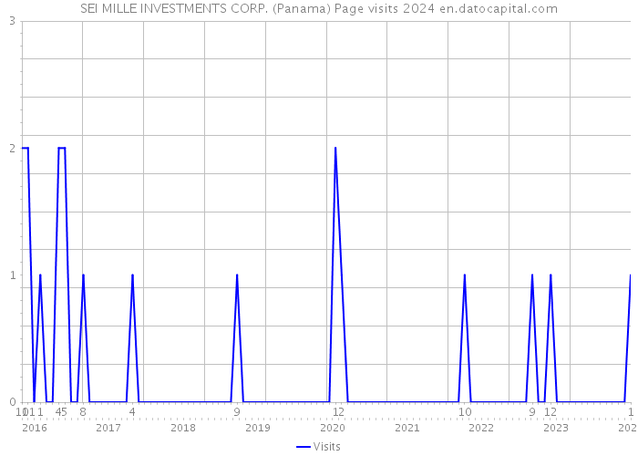 SEI MILLE INVESTMENTS CORP. (Panama) Page visits 2024 