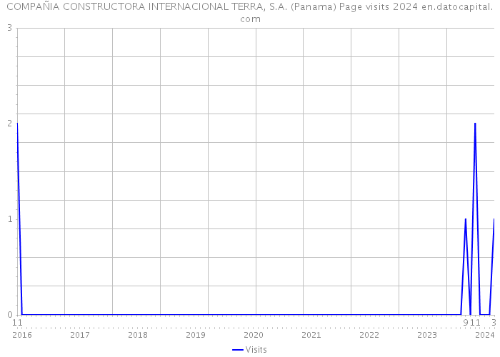 COMPAÑIA CONSTRUCTORA INTERNACIONAL TERRA, S.A. (Panama) Page visits 2024 