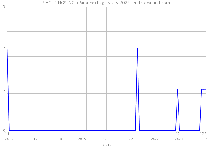 P P HOLDINGS INC. (Panama) Page visits 2024 
