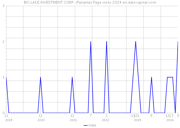 BIG LAKE INVESTMENT CORP. (Panama) Page visits 2024 