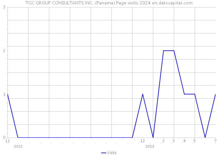 TGC GROUP CONSULTANTS INC. (Panama) Page visits 2024 