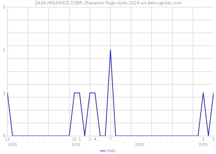 ZAZA HOLDINGS CORP. (Panama) Page visits 2024 