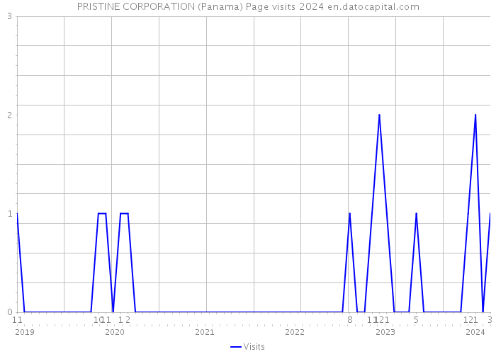 PRISTINE CORPORATION (Panama) Page visits 2024 