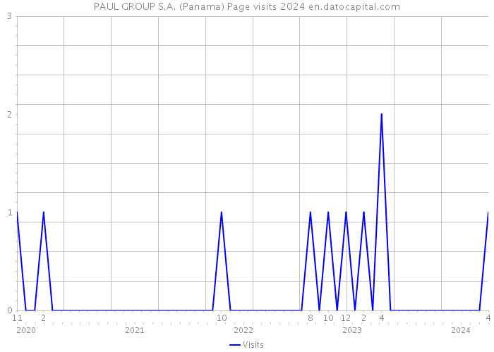 PAUL GROUP S.A. (Panama) Page visits 2024 