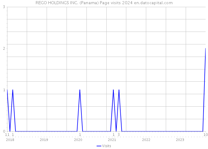 REGO HOLDINGS INC. (Panama) Page visits 2024 