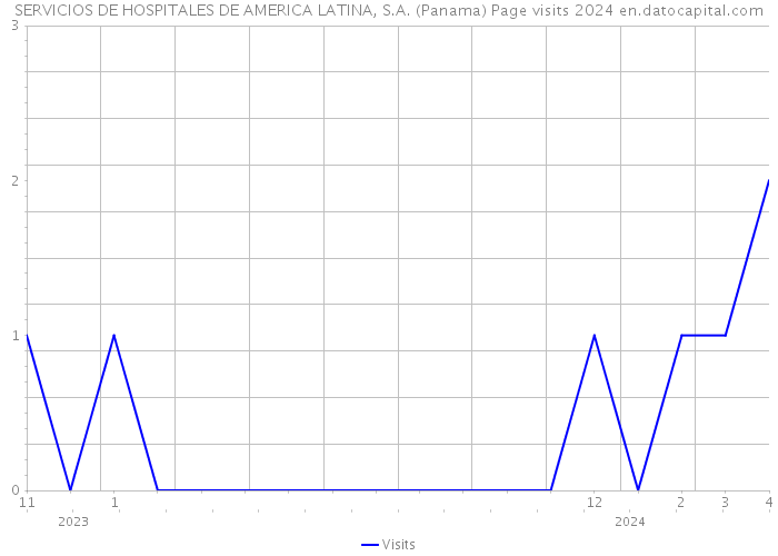 SERVICIOS DE HOSPITALES DE AMERICA LATINA, S.A. (Panama) Page visits 2024 