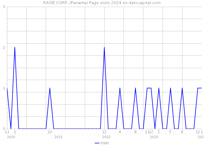 RAISE CORP. (Panama) Page visits 2024 