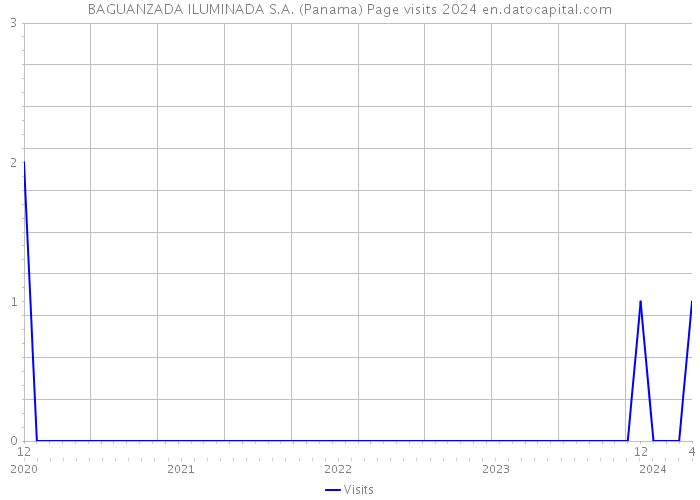 BAGUANZADA ILUMINADA S.A. (Panama) Page visits 2024 