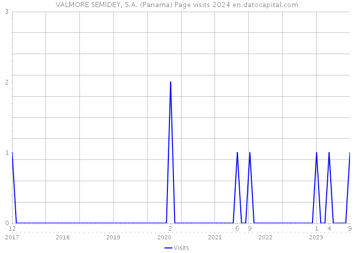 VALMORE SEMIDEY, S.A. (Panama) Page visits 2024 