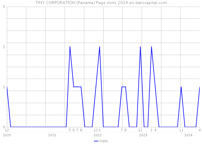 TINY CORPORATION (Panama) Page visits 2024 