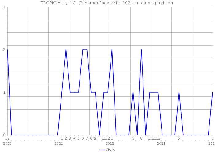 TROPIC HILL, INC. (Panama) Page visits 2024 