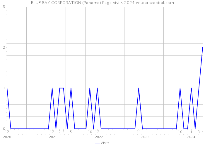 BLUE RAY CORPORATION (Panama) Page visits 2024 