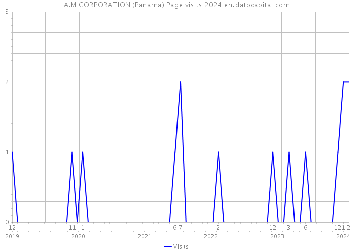 A.M CORPORATION (Panama) Page visits 2024 