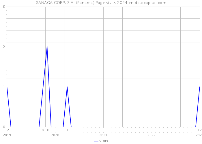 SANAGA CORP. S.A. (Panama) Page visits 2024 