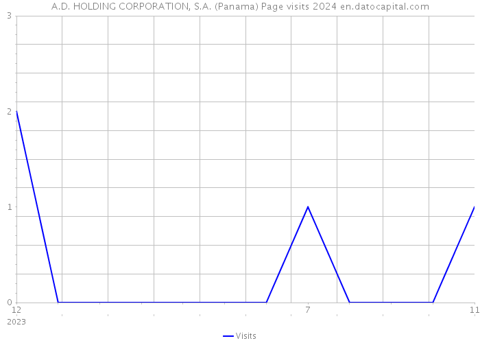 A.D. HOLDING CORPORATION, S.A. (Panama) Page visits 2024 